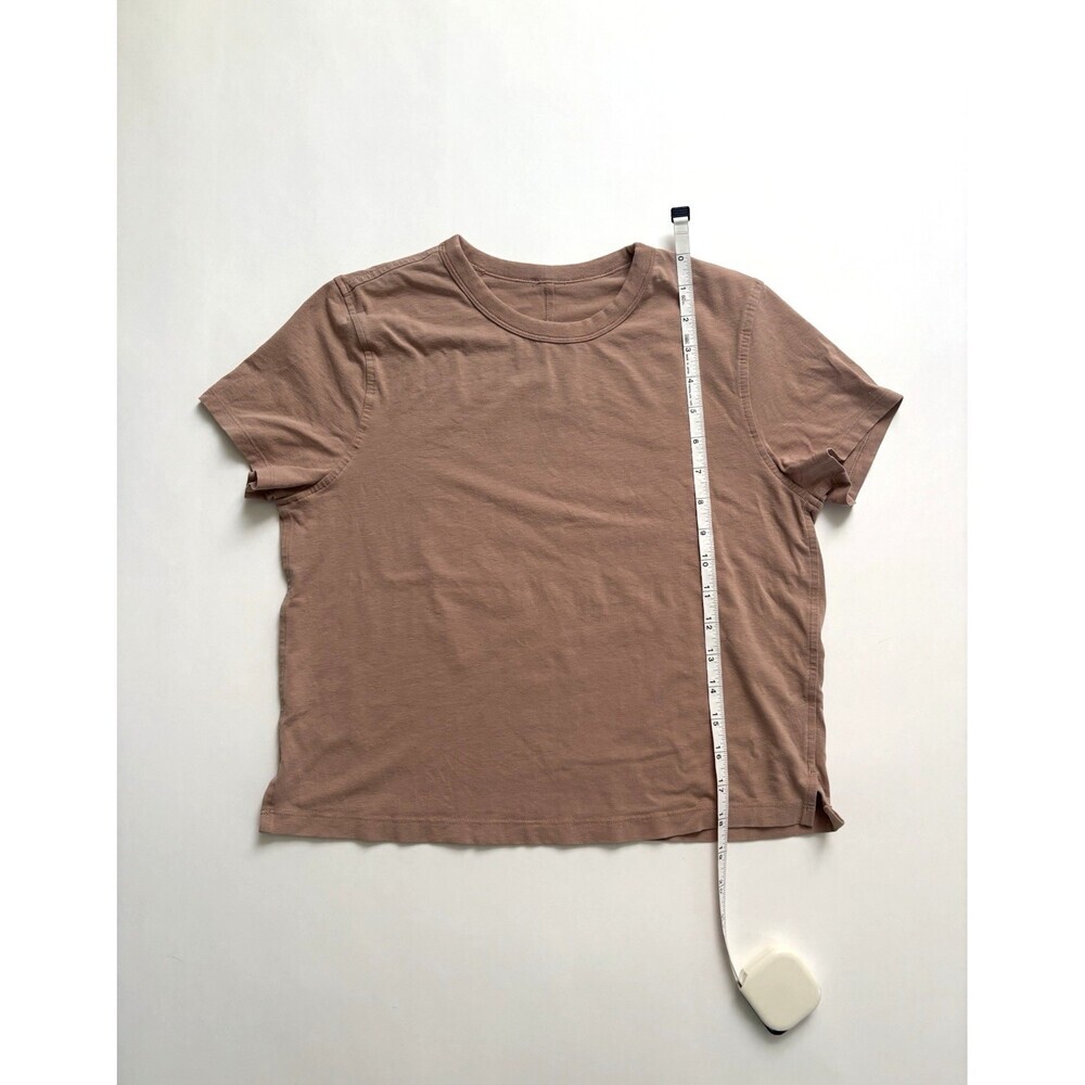 Lululemon Classic Fit Cotton Blend T-Shirt Mauve Pink - Size 4 - Picture 4 of 5